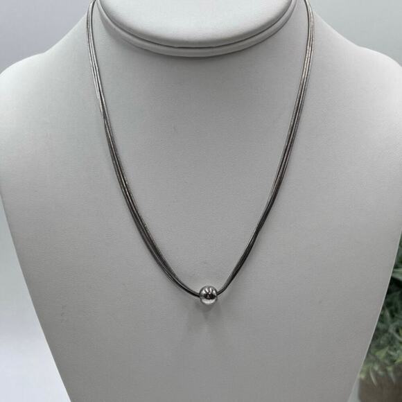 Silpada Sterling Silver Thoreau Multi Strand Ball Necklace Retired N0914 - Picture 1 of 12